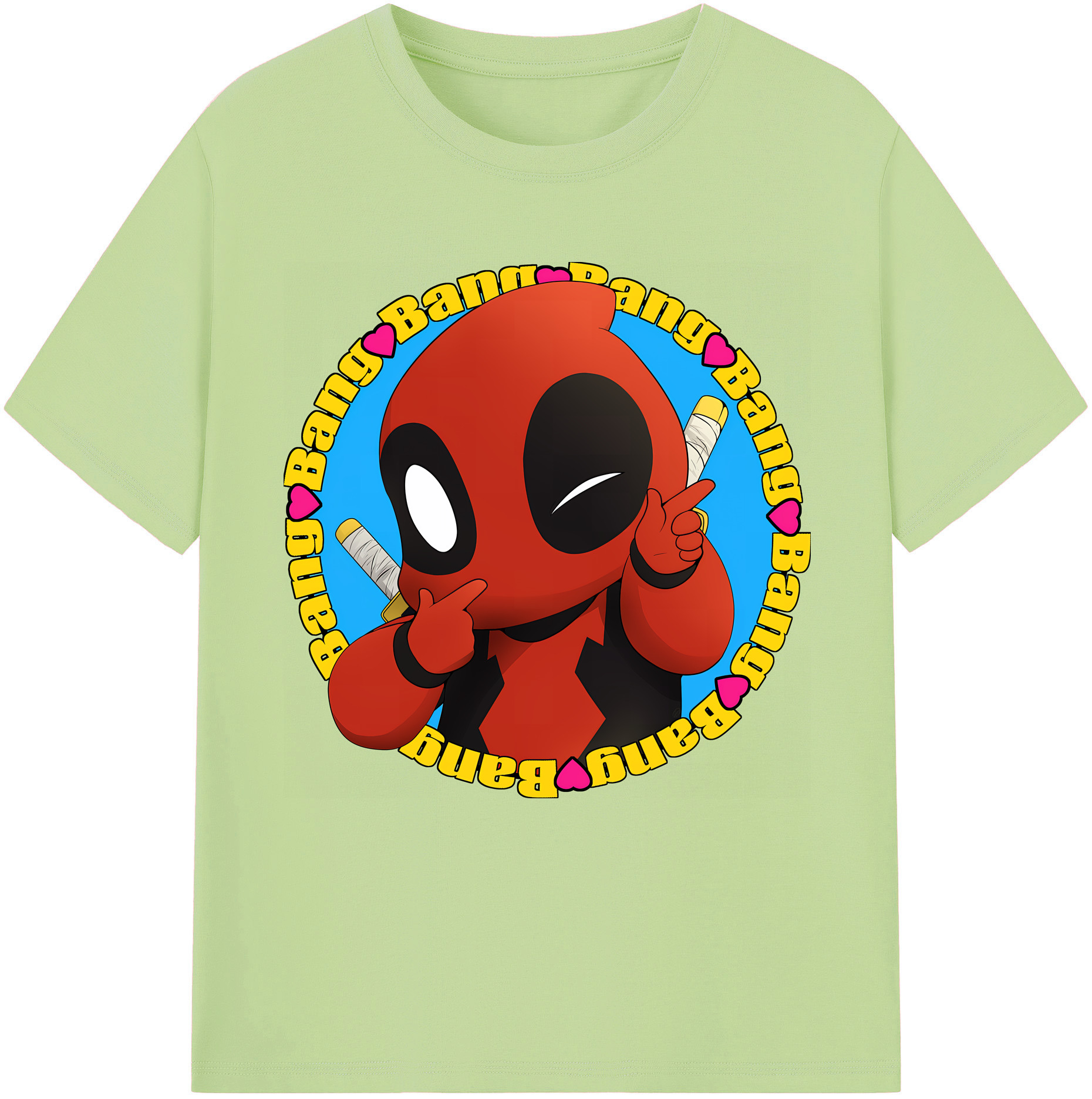 （画像用） Deadpool デッドプール 綿100％半袖Tシャツ（フロントプリント）
